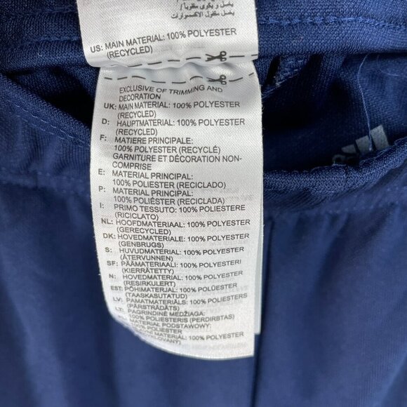 Adidas Track Pants Mens S Blue & White 3-Stripe Primegreen Aeroready Tapered - Picture 9 of 10